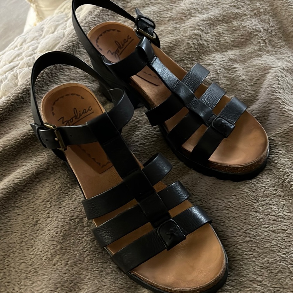 Zodiac strap sandals.